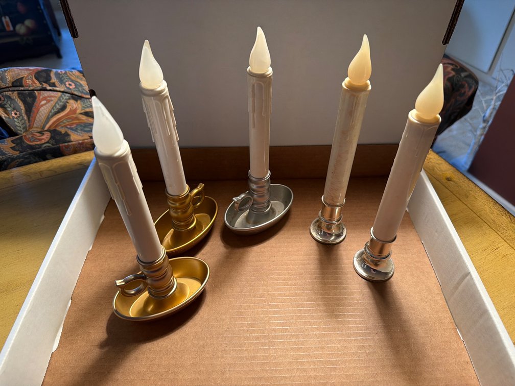 Battery Operated Candles, Holders