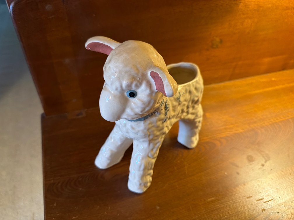 Vintage Lamb Planter