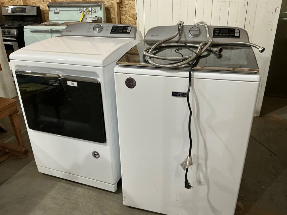 Maytag Washer and Dryer Set - Top Load Washer, Model: MVW7230HW0, Dryer Model: MED7230HW1