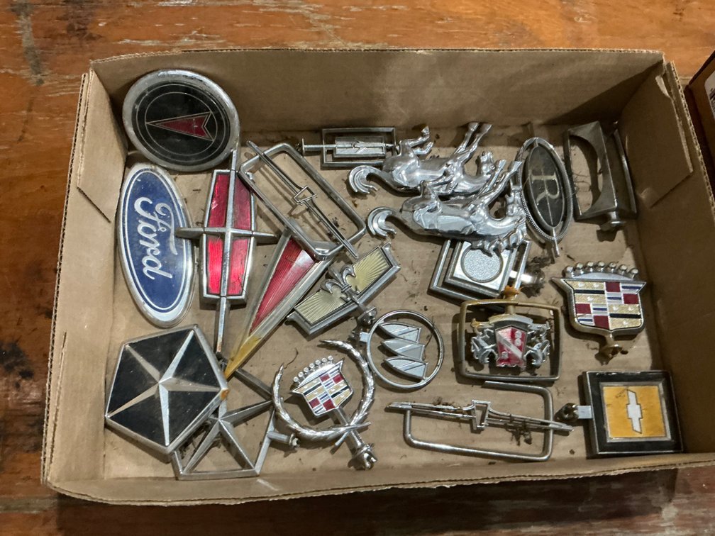 Approximately (20) Assorted Vintage Hood Ornaments