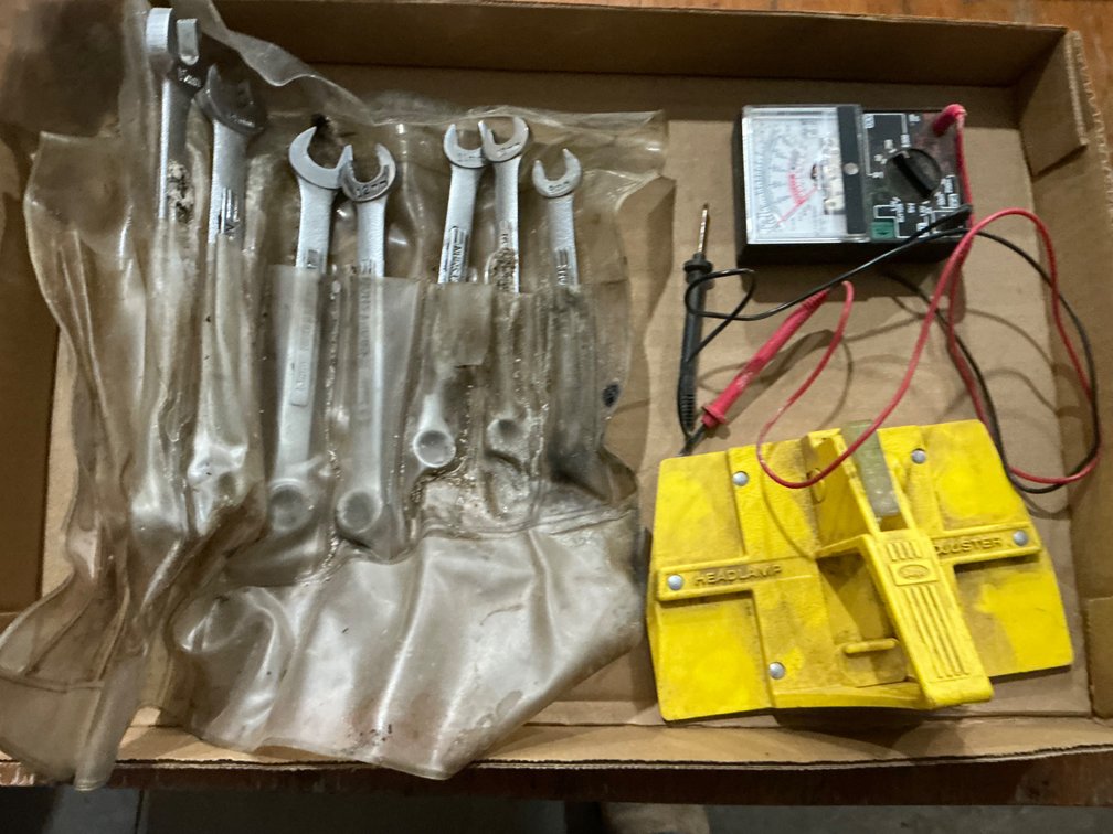 (7) Metric Craftsman Wrenches, Hoppy Headlamp Adjuster and Small Volt Tester
