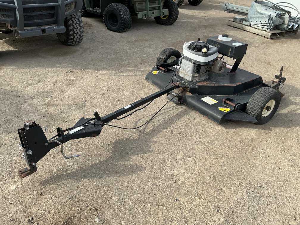 Agri-Fab Tow Behind Mower - Powerbuilt 10.5Hp Engine, 43"Deck, Rope Start Pulls Free