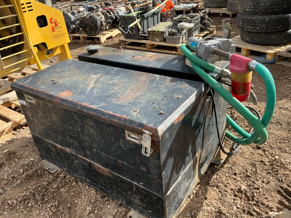 Tool Box & Slip Tank Combo - GPI Electric Pump, Hose and Nozzle, 43"W x 31"D x 24"H