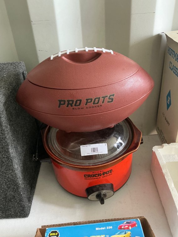 Vintage Rival Crock Pot and Pro Pots Football Slow Cooker