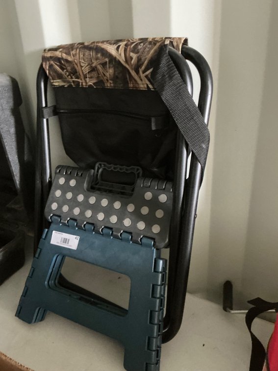 Small Camoflauge Stool and Small Folding Step Stool