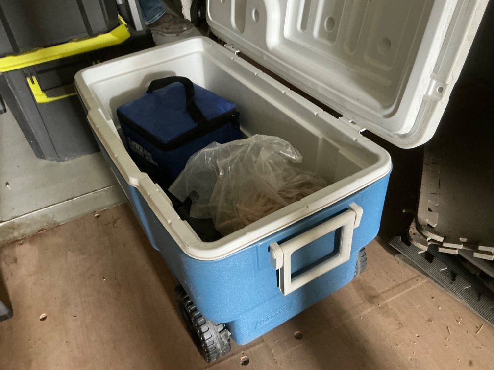 Coleman X-Treme Cooler, Set of RV Leveling Blocks with Carry Case, RV Adaptor Cord, Folding Step Stool and More