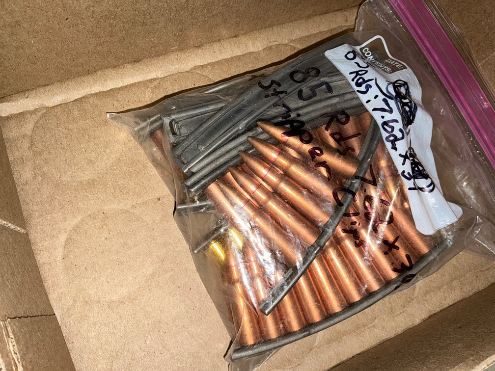 (85) Rounds of 7.62x39mm Ammunition on Stripper Clips, Also Contains Extra Stripper Clips