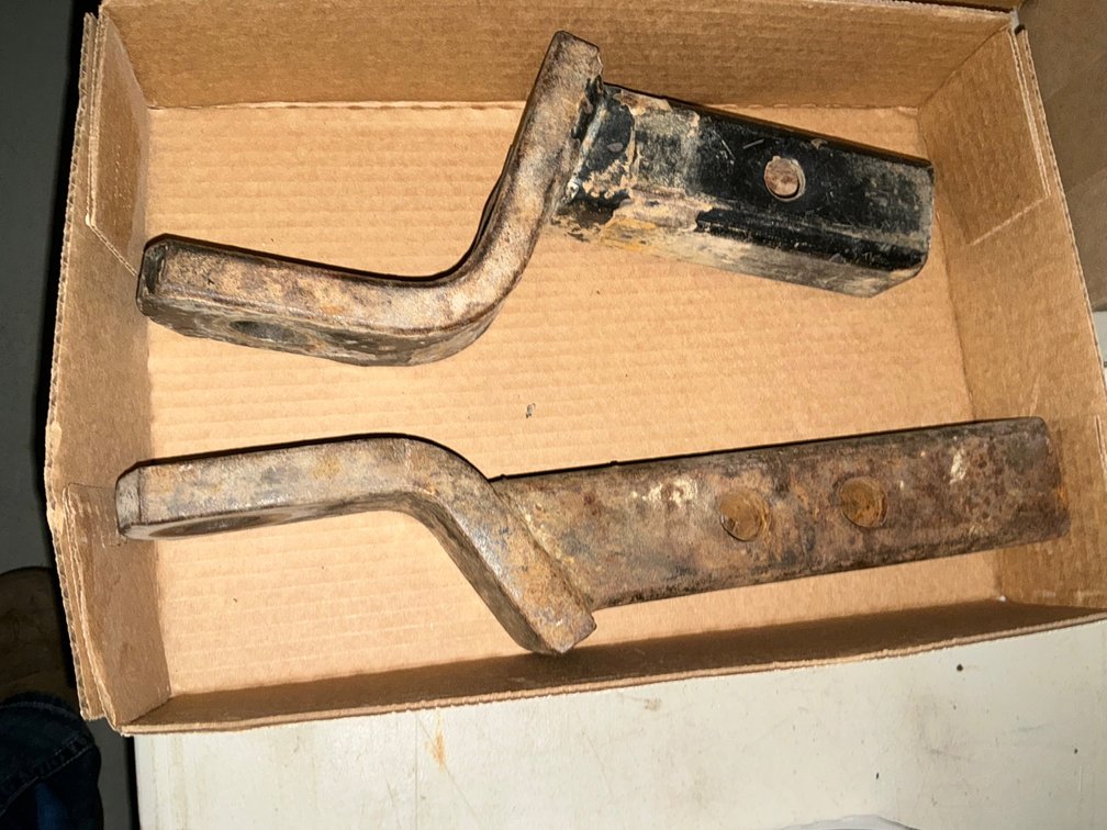 (2) Receiver Hitches - One Is Straight, The Other Has Approximately 2" or 3" Drop