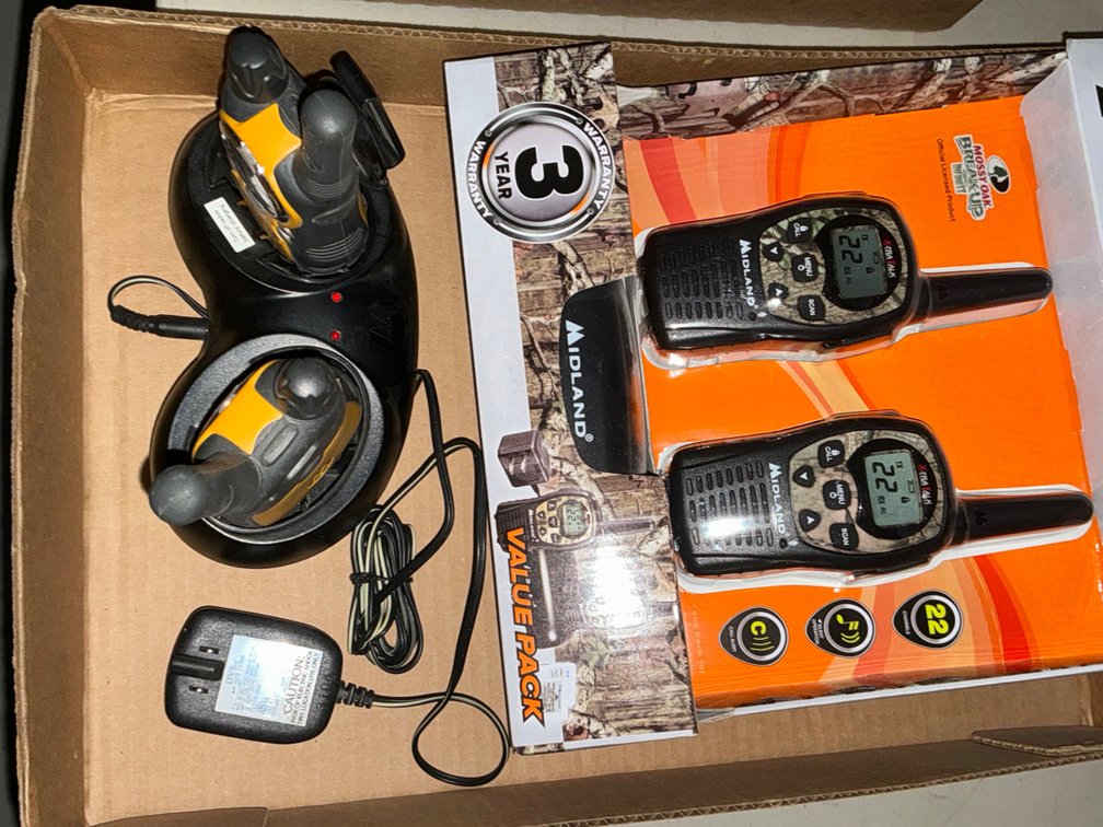 Midland 24-Mile Range Two Way Radios - Unused, and Motorola Model: T6550 Two Way Radios with Charger