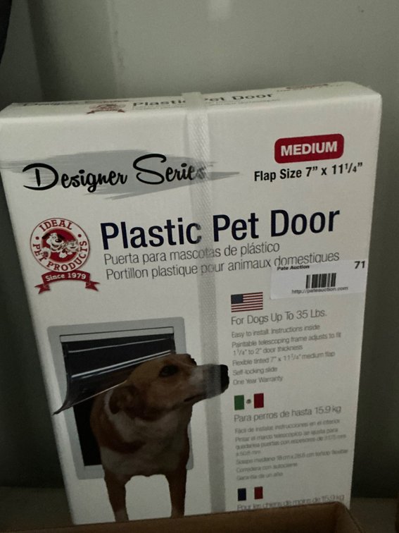 Ideal Products Designer Series Medium Sized Plastic Pet Door - Flap Size 7" x 11-1/4"