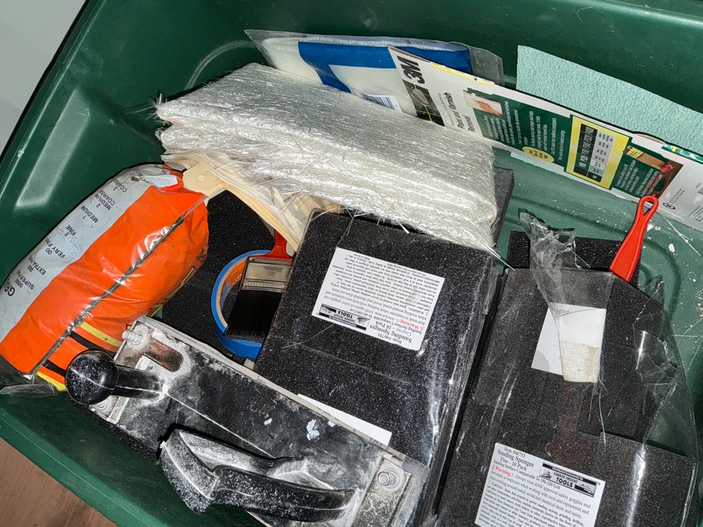 Assorted Drywall Sanders, Steel Wool, Paint Filters, Fiberglass and More