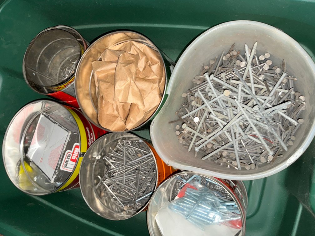 Tote of Assorted Nails