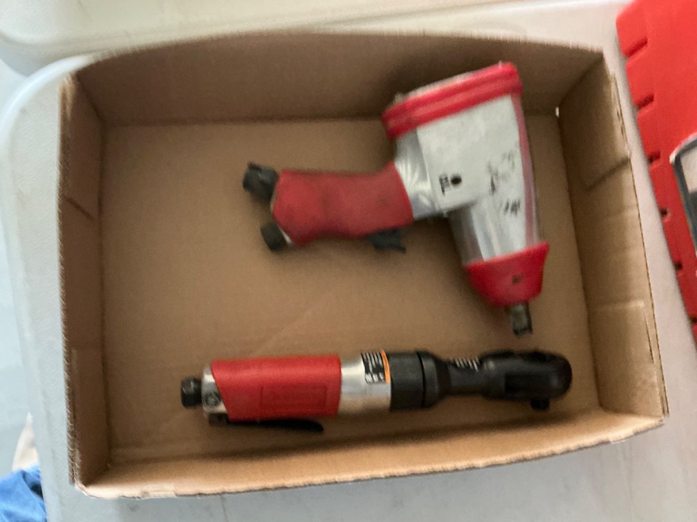 1/2" Pneumatic Impact Wrench and Husky 3/8" Pneumatic Air Ratchet