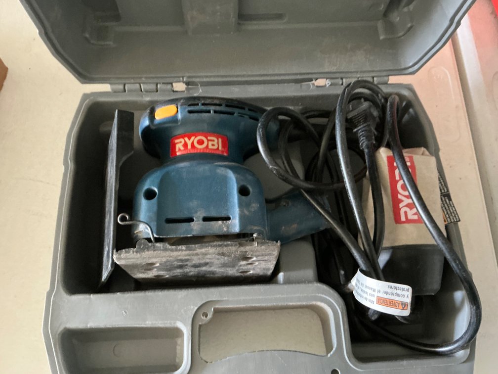 Ryobi Electric Sander - Model: S650D, 1/4 Sheet with Case