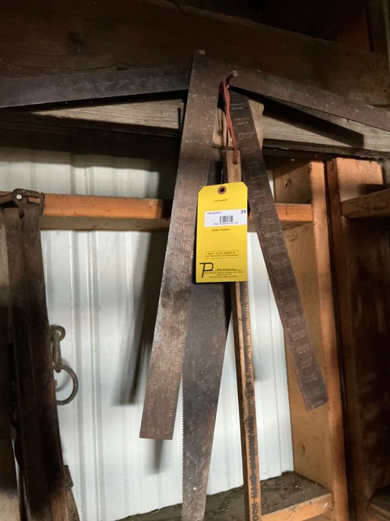 (2) Squares, Hand Saw and Yard Stick