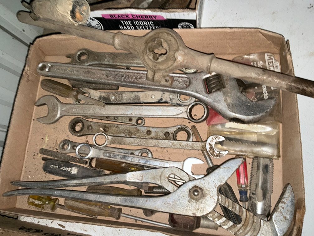 Assorted Wrenches, Adjustable End Wrench, Channel Locks, Screw Drivers and More
