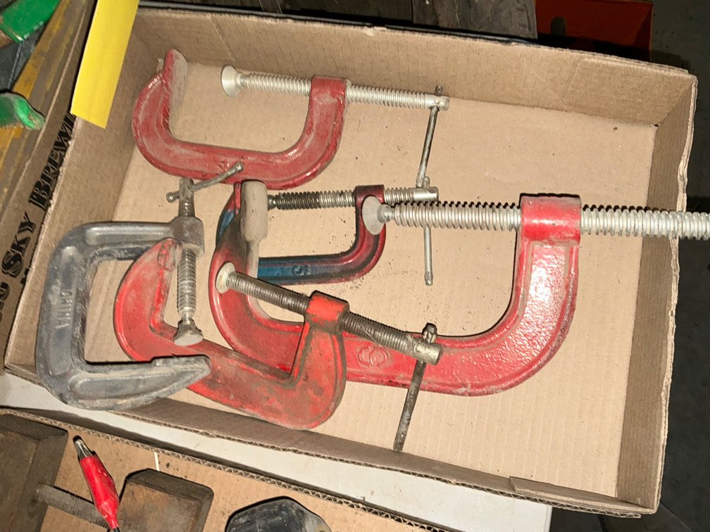 (5) Assorted C-Clamps - 6" and Smaller