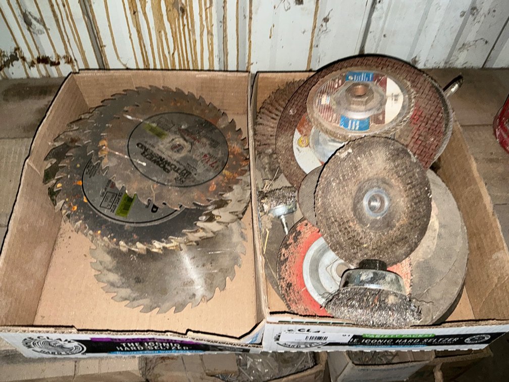 Assorted Circular Saw Blades and Grinder Disks