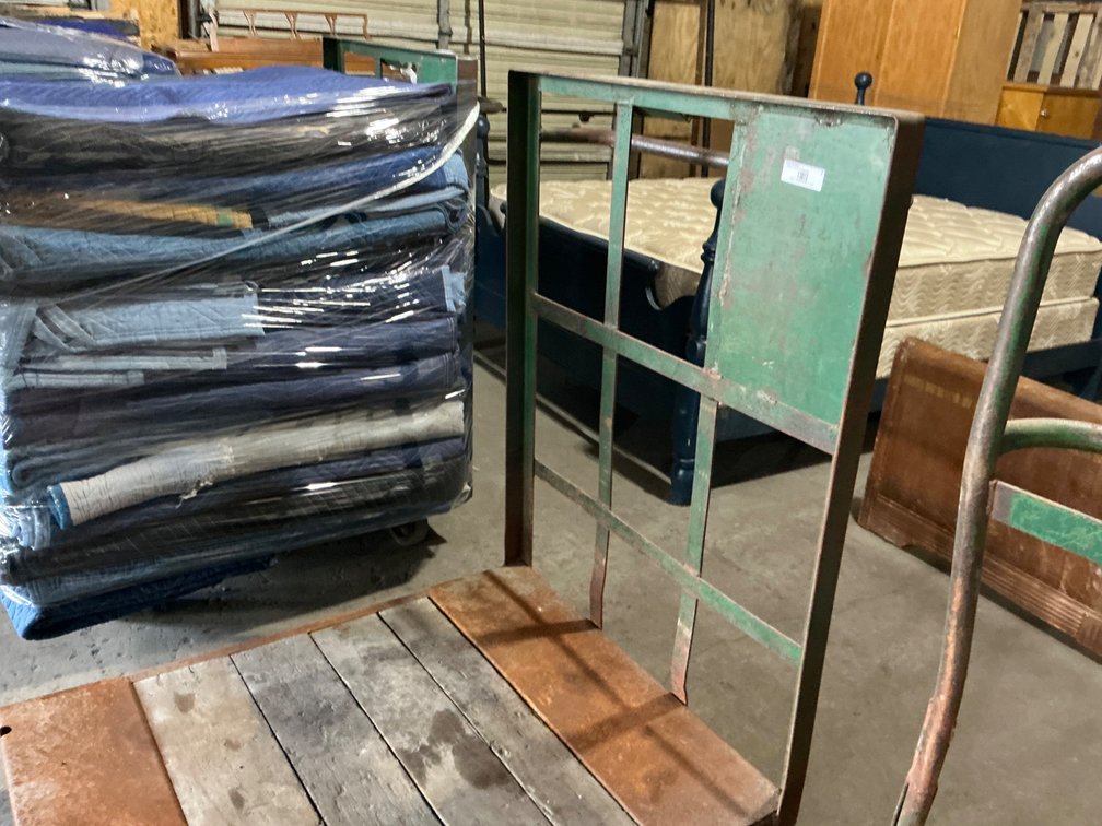 Metal Rolling Moving Cart - Platform Is 40" x 32" - 48"H @ Handle