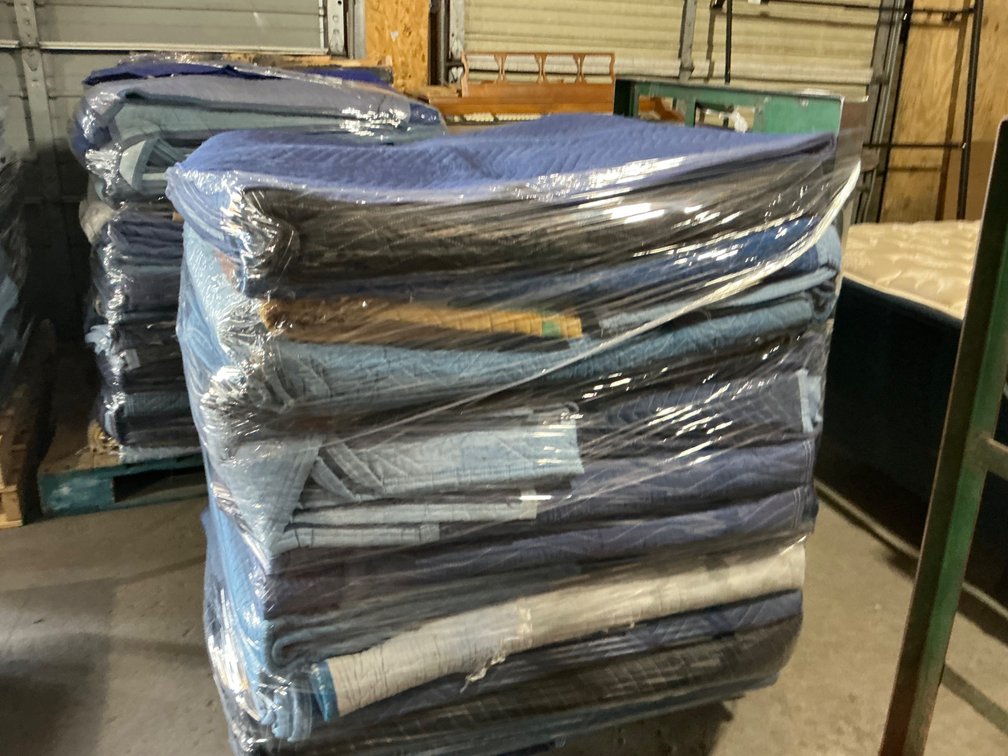 Metal Rolling Moving Cart - Platform Is 40" x 32" - 48"H @ Handle with Approximately (50) Moving Blankets