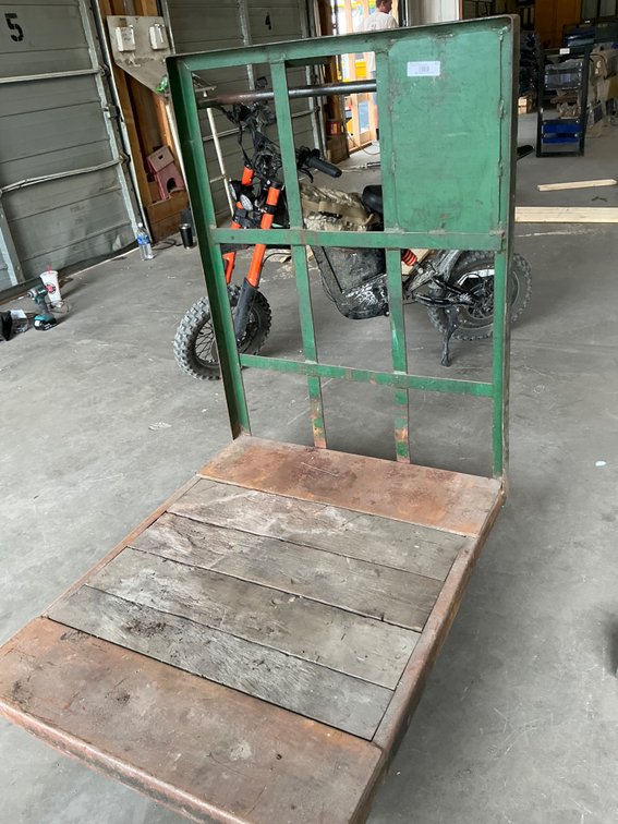 Rolling Metal Moving Cart - Platform is 40" x 32" x 48"H @ Handle