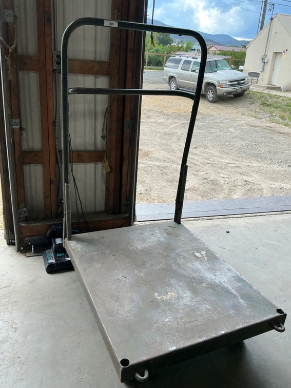 Rolling Metal Moving Cart - Platform is 40" x 32" x 48"H @ Handle