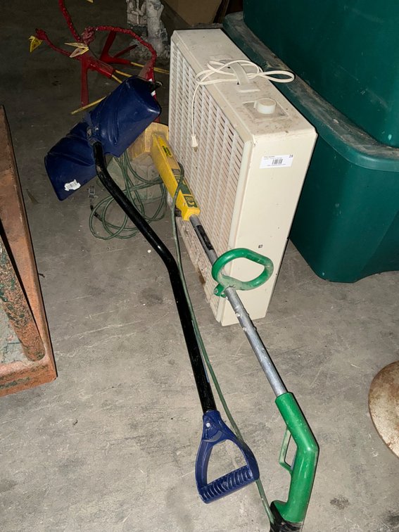 Box Fan, Electric Easy Edge Trimmer/Edger and Snow Shovel