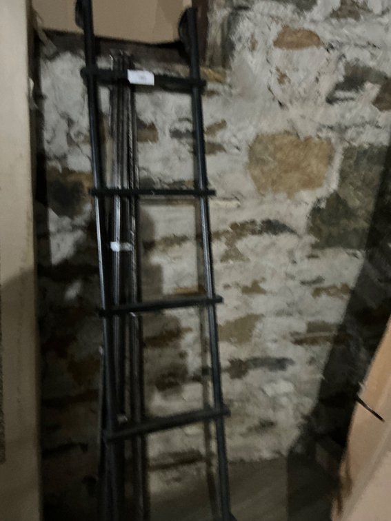 Hook-On Style Metal Ladder - 69"H and (3) Adjustable Brackets