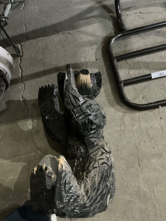 Carved Wood Black Bear - To Mount On Tree or Post