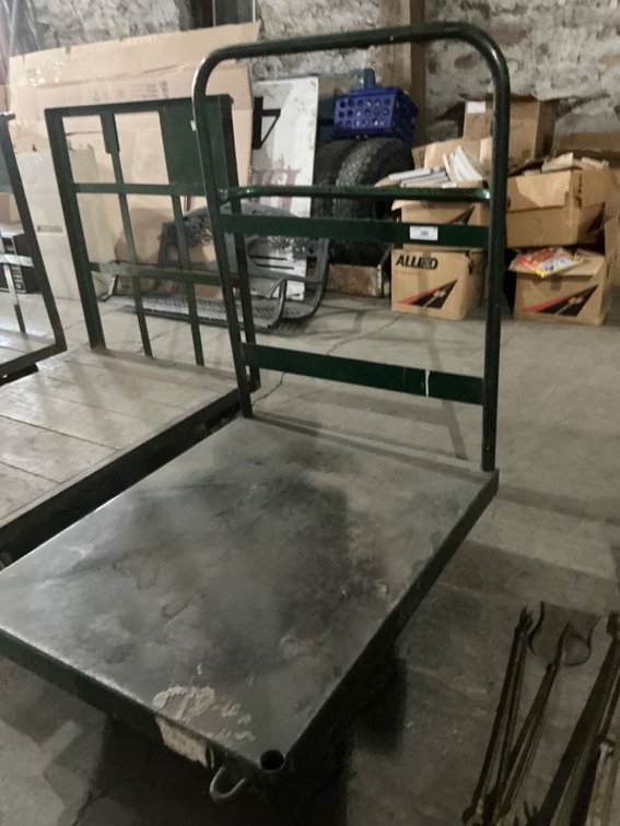 Metal Rolling Moving Cart - Platform Is 40" x 32" - 48"H @ Handle