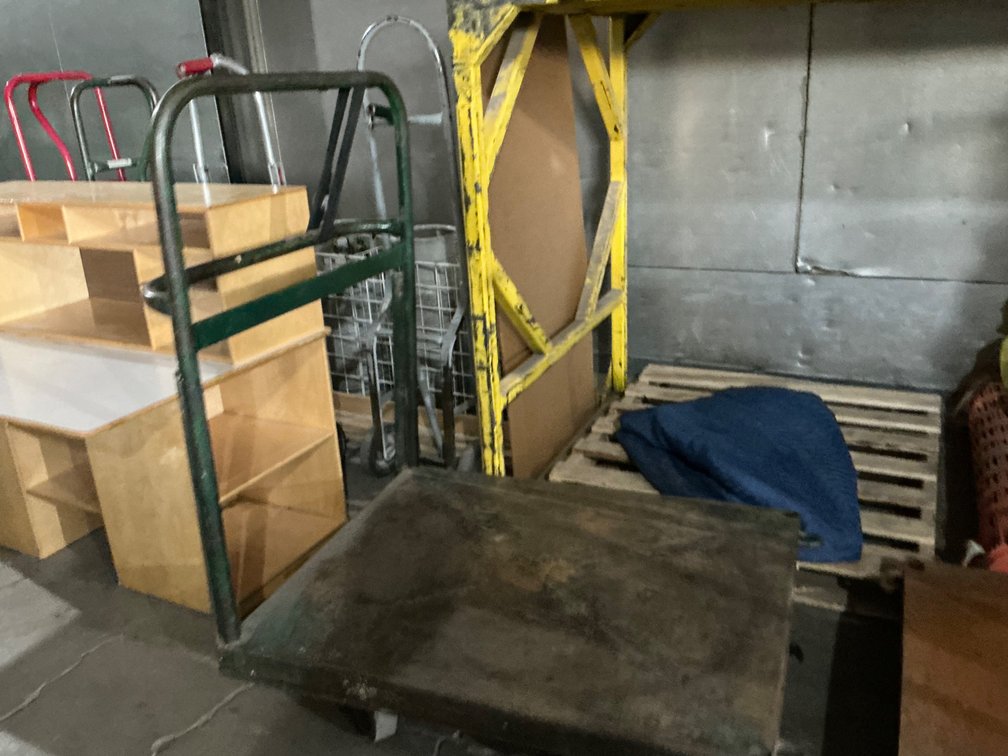 Metal Rolling Moving Cart - Platform Is 40" x 32" - 48"H @ Handle
