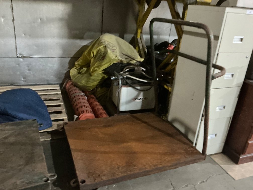 Metal Rolling Moving Cart - Platform Is 40" x 32" - 48"H @ Handle