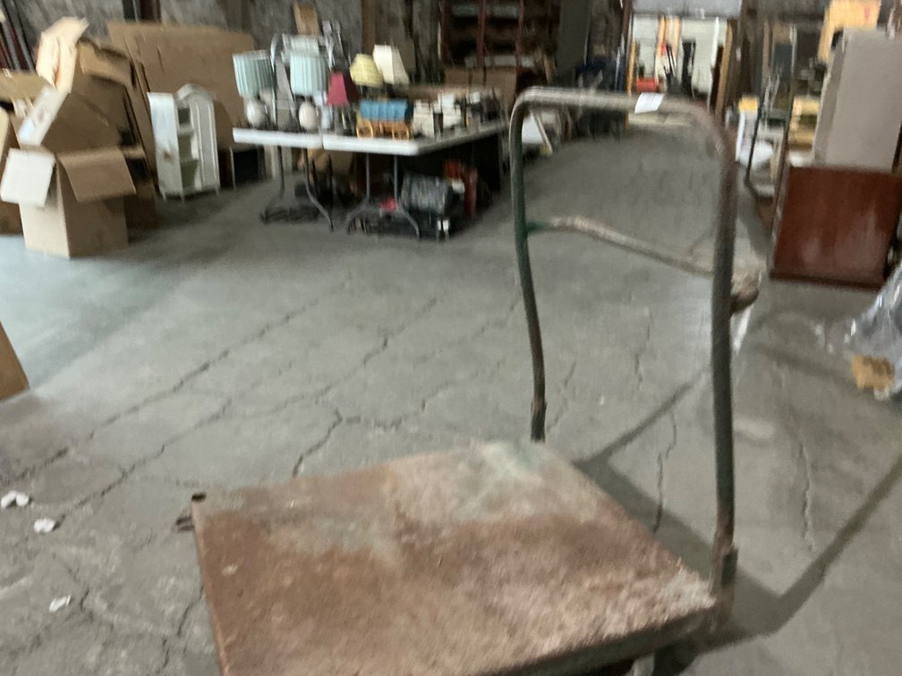 Metal Rolling Moving Cart - Platform Is 40" x 32" - 48"H @ Handle