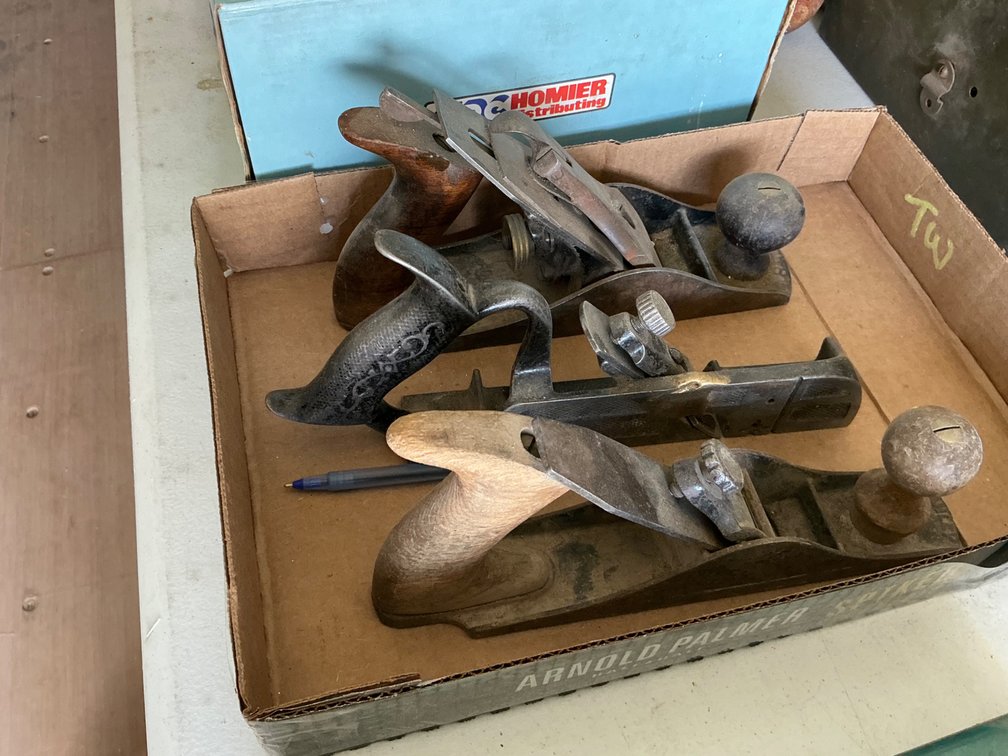 (2) Stanley Block Hand Planes and (1) Bailey Block Hand Plane