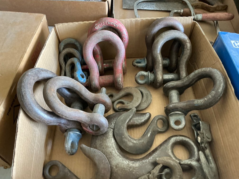 Box Of Assorted Clevises And Hooks