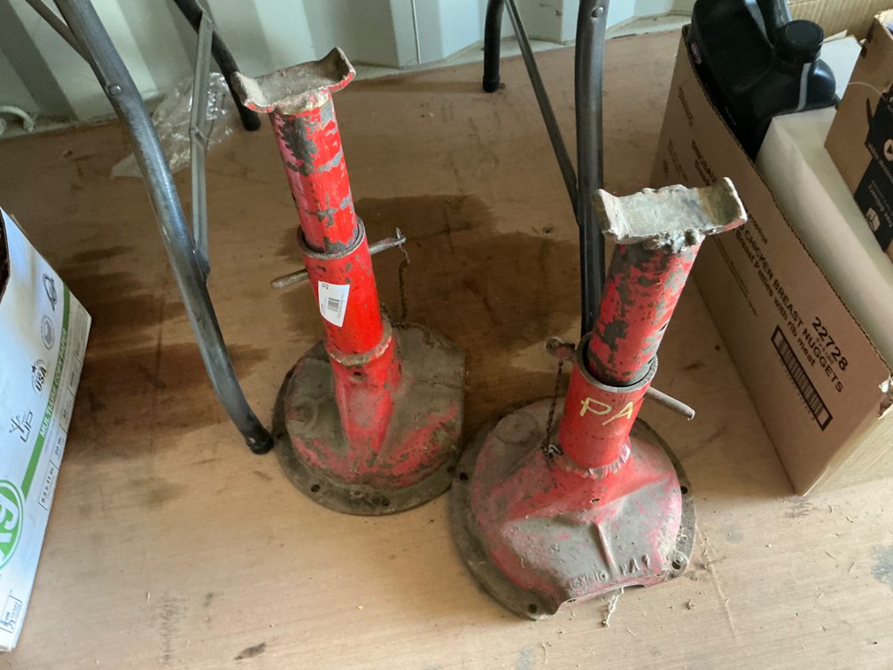 (2) Custom Made Metal Jack Stands