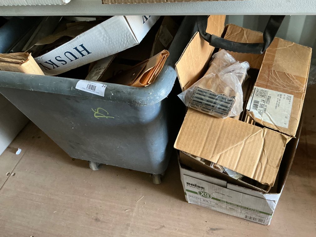 (2) Boxes And (1) Tub Full Of Assorted Aluminum Name Plates, Wall Hanging Plates, Desktop Name Plates And Directory Name Plates