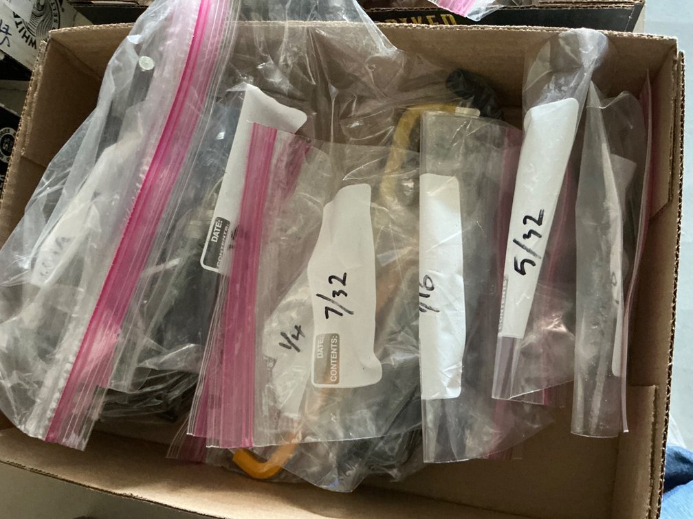 Box Of Assorted Standard Allen Wrenches