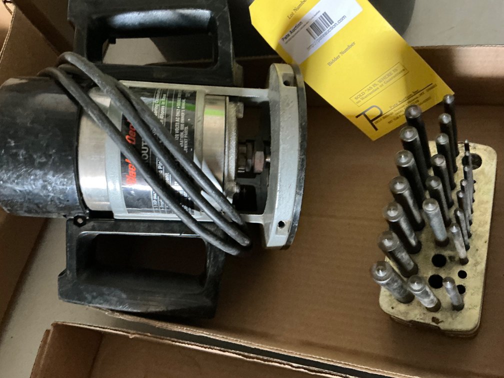 Black & Decker Corded Router And Partial Set Of Center Punches