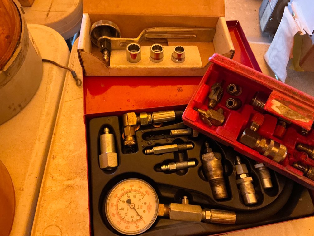 (1) Fuel Injector Tester Kit (No Brand), (1) Zim Mfg. Valve Adjuster Tool And (1) Blue Point Air Conditioning Adaptor Set - Model: PB45A