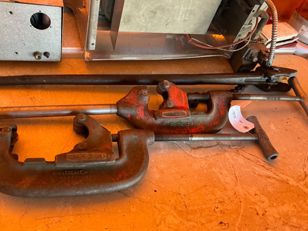(1) Pipe Chain Wrench - 36"L, (1) Ridgid Heavy Duty Pipe Cutter - No. 03, 1"-3" Capacity And (1) Ridgid Heavy Duty Pipe Cutter - No. 04, 2"-4" Capacity