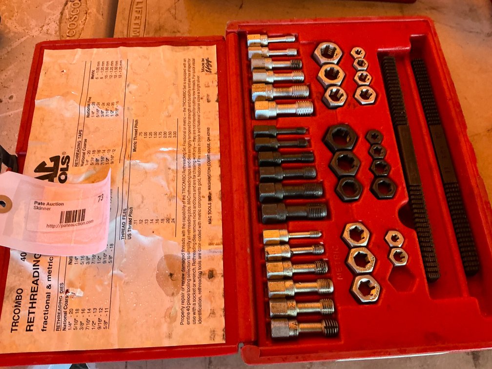 Mac Tools 40-Piece Rethreading Set - Model: TRCombo (Missing 1 Piece)