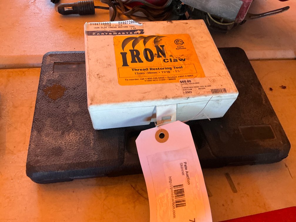 Pittsburgh 40-Piece Tap & Die Set - Model: 39391 (Missing A Couple Pieces) and Iron Claw Thread Restoring Tool - Model: 897-2-0002