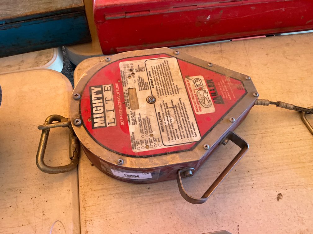 Miller Mighty-Lite Self Retracting Lifeline Safety Cable - Model: RL65, Serial: 07966D