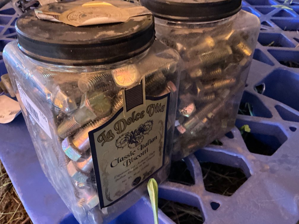 (2) Containers Full Of Hex Bolts - Bolts Are Approximately 3"L x 1/2" Diameter, For Reference - The Containers Are 5" x 5" x 8"H