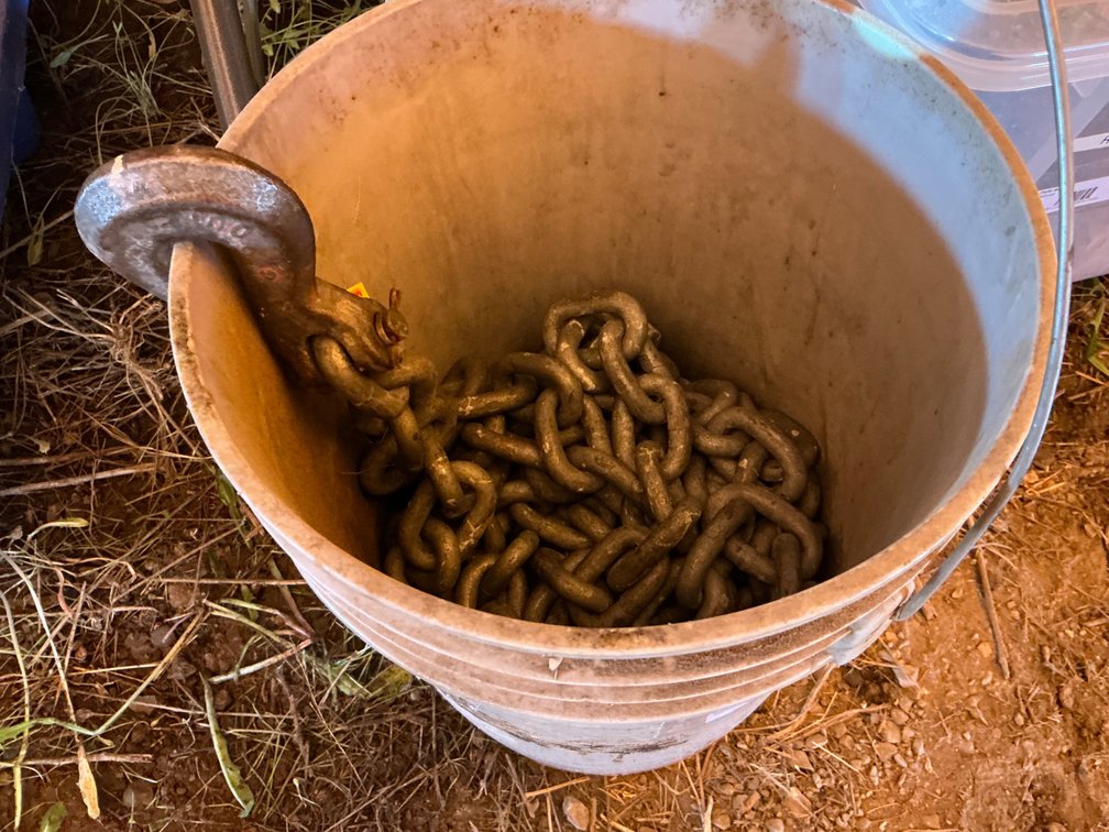 20'L 1/2" Galvanized Chain With Hooks On Both Ends
