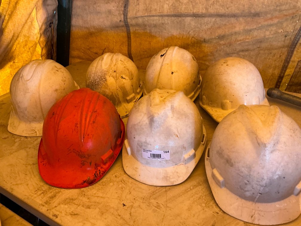 (7) Assorted Hard Hats - V-Gard, Fibre Metal, AO Safety & Carkon Brands