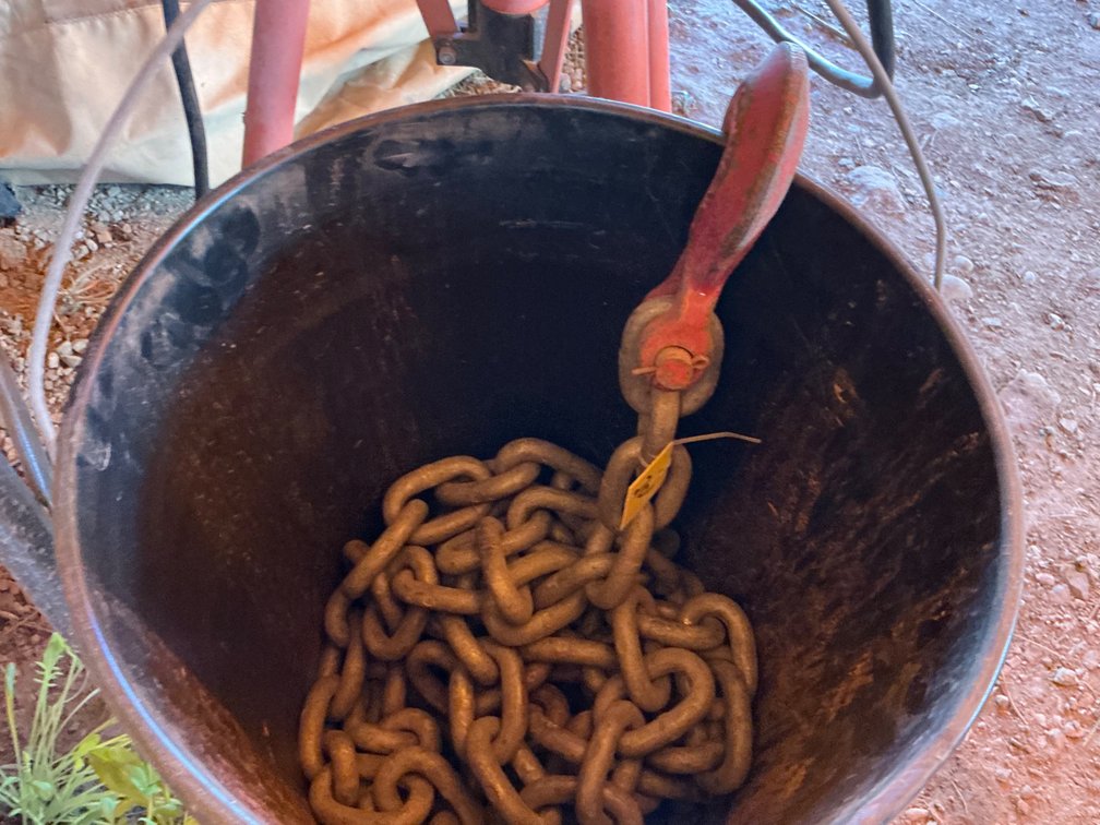 20'L 1/2" Galvanized Chain With Hook On Only One End