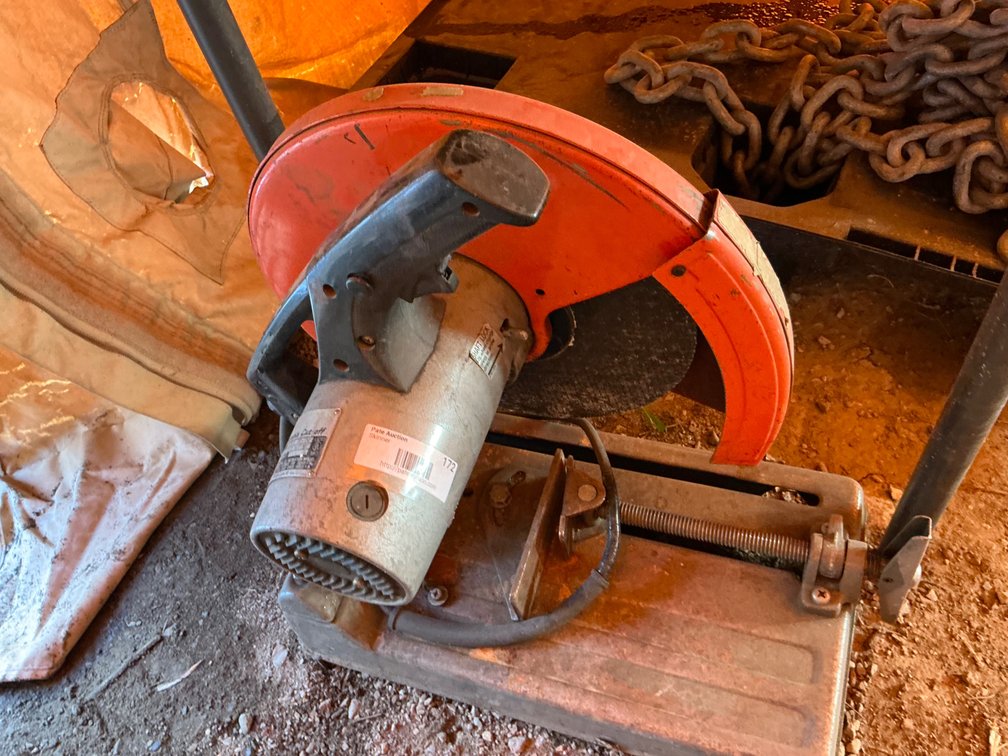 Makita 355mm Corded Portable Cut-Off Saw - Model: 2414 (Cord Showing Some Cracking)