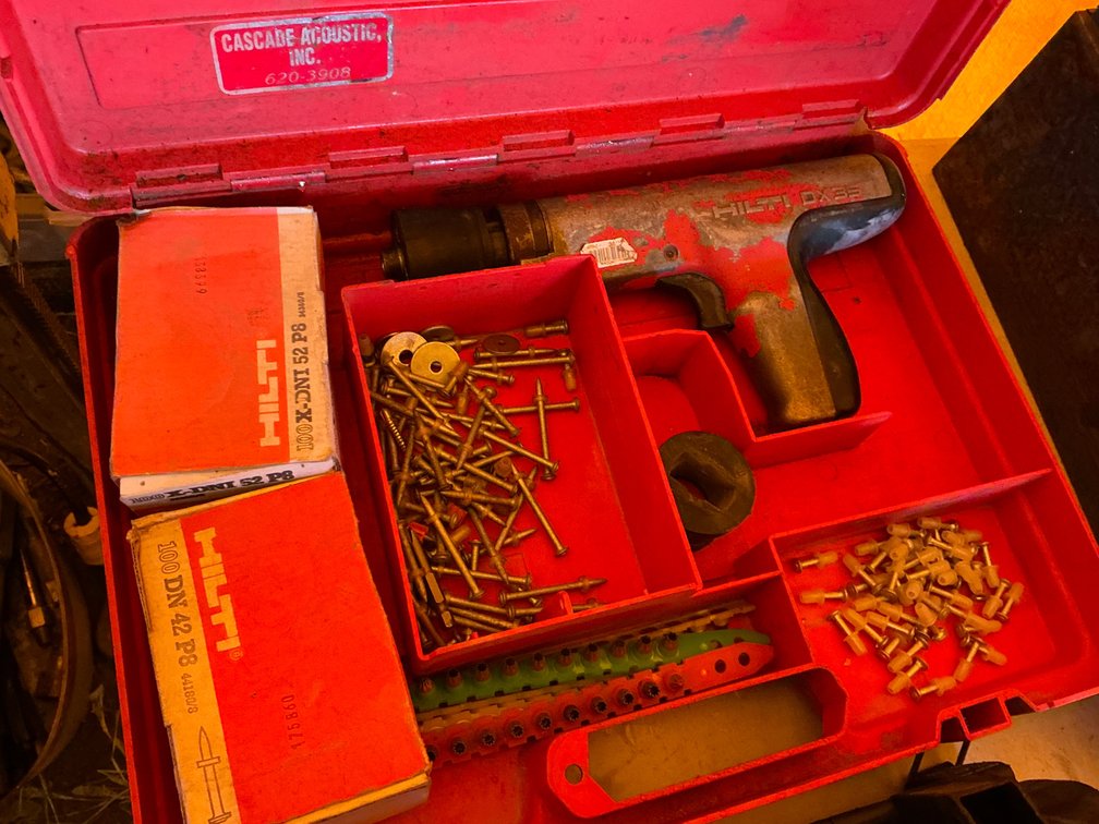 Hilti DX35 Powder Acuated Fastener With Assorted Fasteners And Case